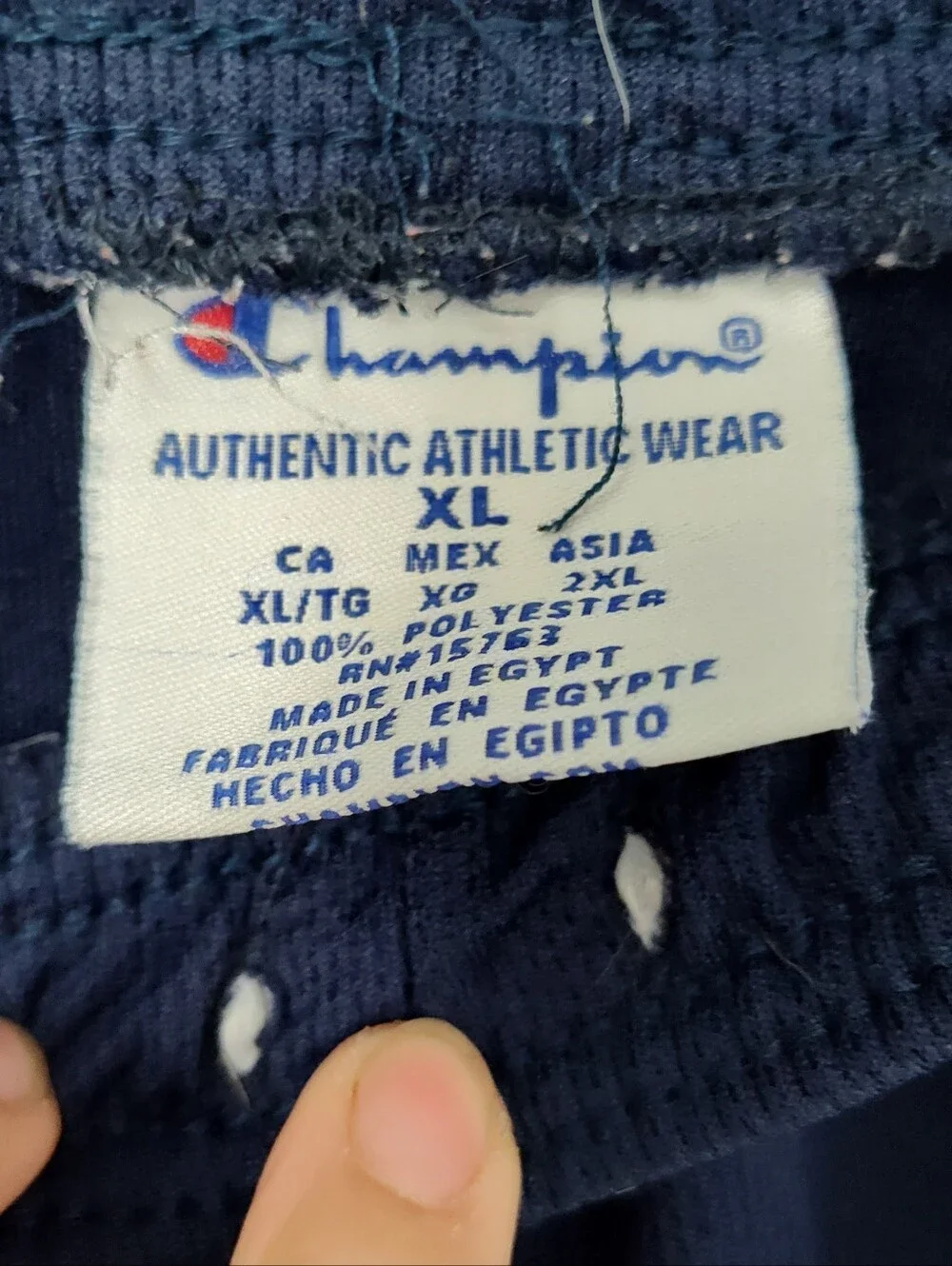 Champion Kids Navy Blue Shorts with Royal Blue Side Panels Boys Size X Large